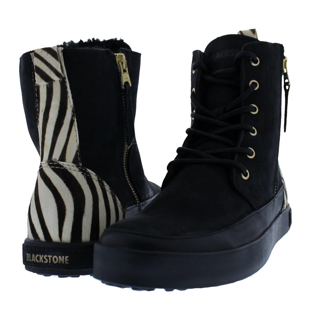 Blackstone SL76 High Top Trainers Sneakers Zebra Fall Winter Evening Casual 7